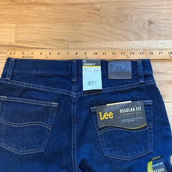 Lee Men's Straight Fit Jeans - Deep Blue NWT 31/32 - Picture 8 of 10